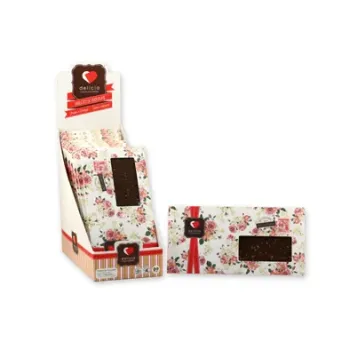 Tablete de Chocolate Negro com Rosa Cristalizada